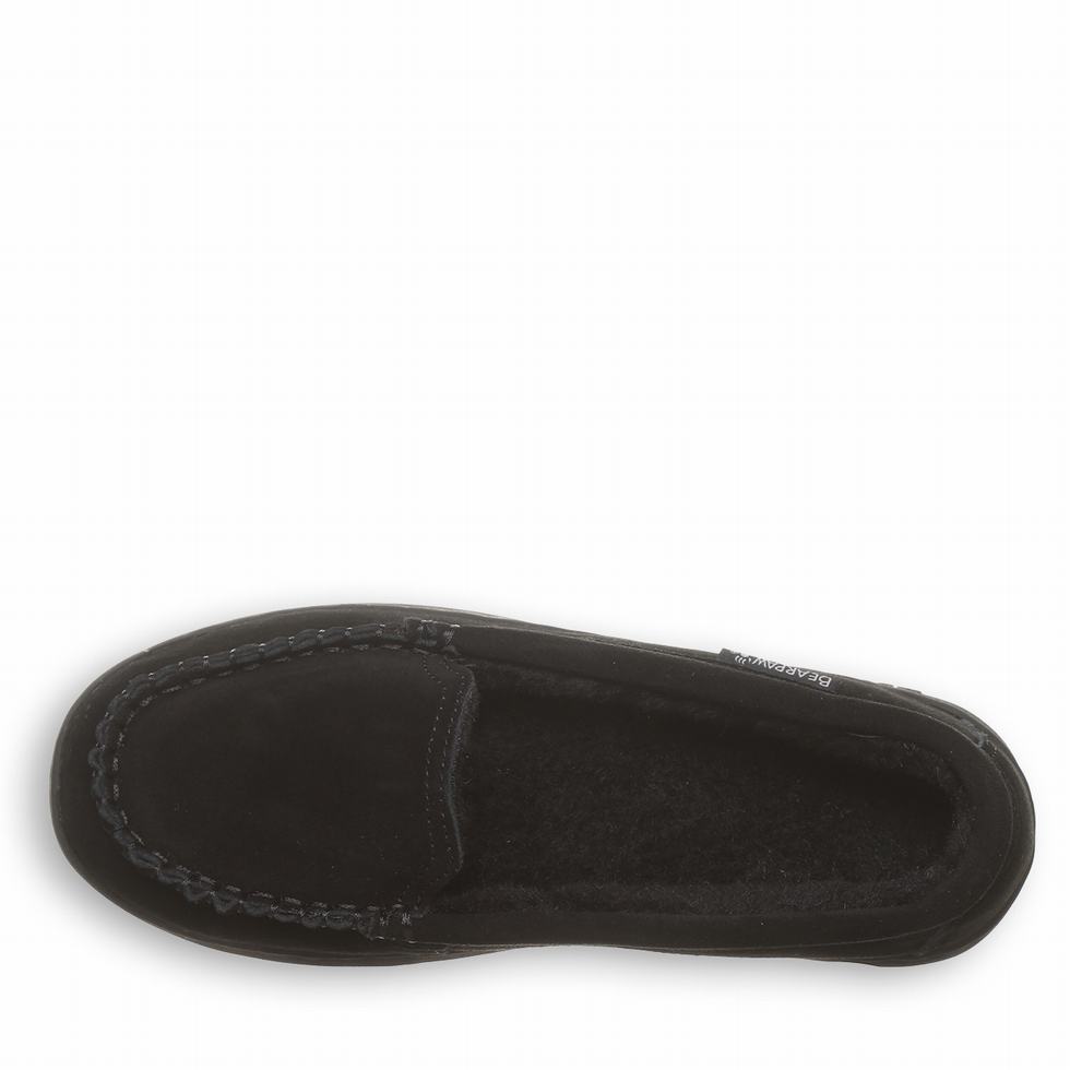 Women Bearpaw Angel Slippers Black | PCH252TJ