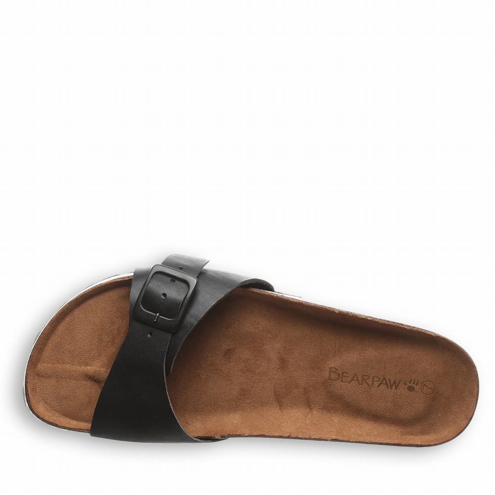 Women Bearpaw Ava Sandals Black | BSE9517GH