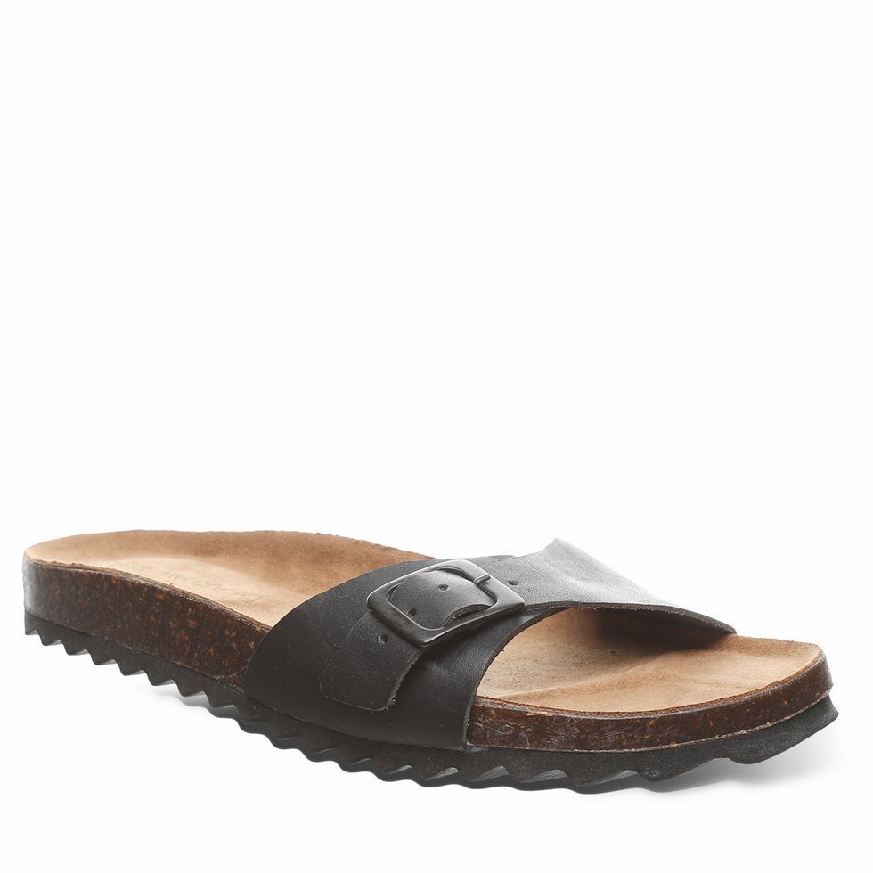 Women Bearpaw Ava Sandals Black | BSE9517GH