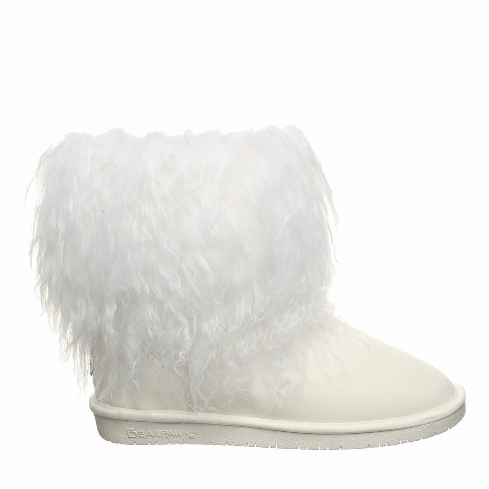 Women Bearpaw Boo Boots White | DPL7829BB