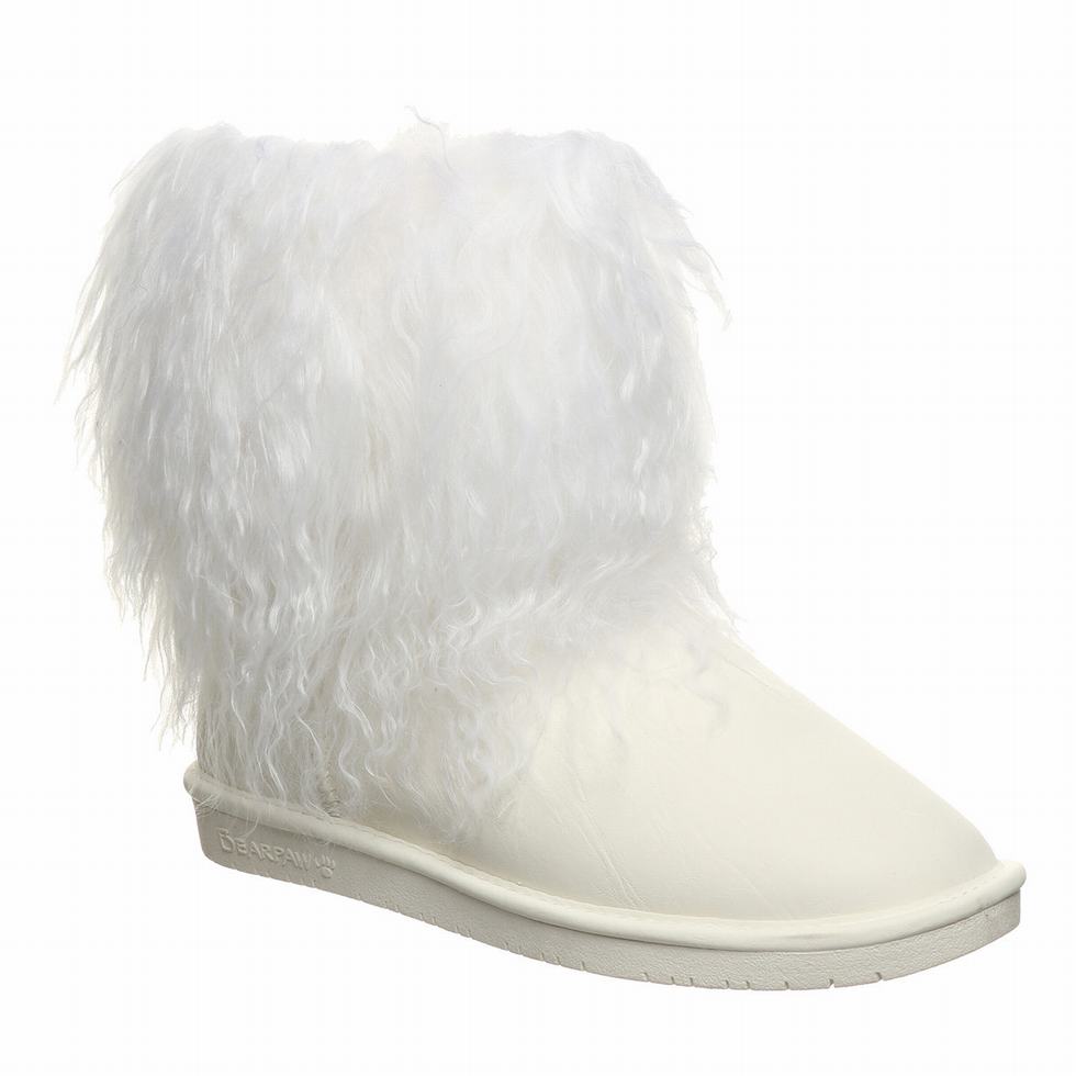 Women Bearpaw Boo Boots White | DPL7829BB