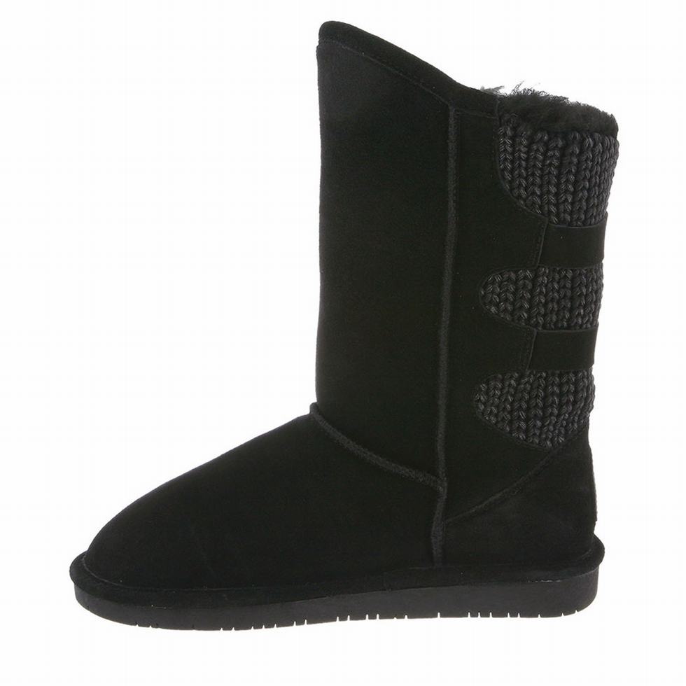 Women Bearpaw Boshie Tall Boots Black | VQC2610TY