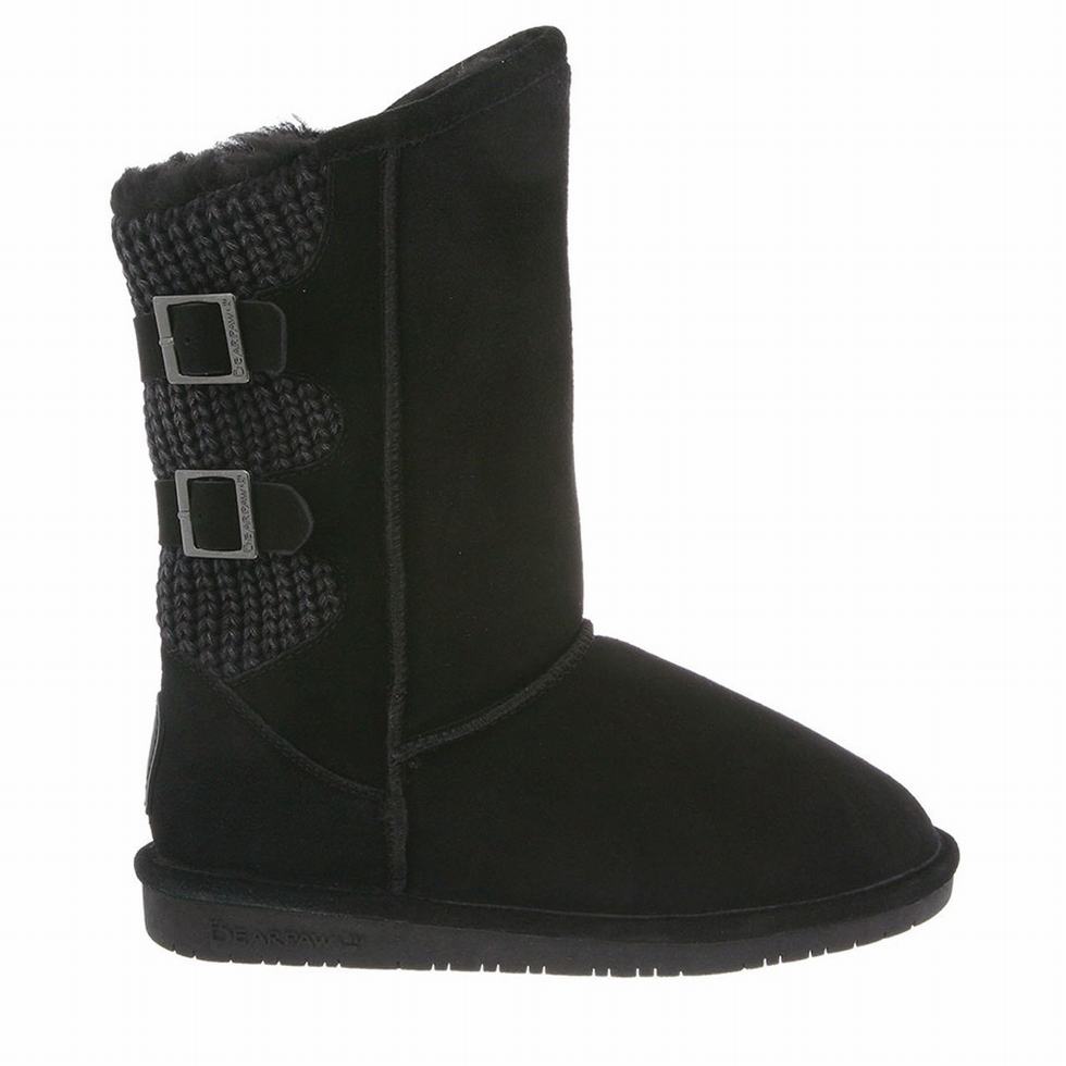 Women Bearpaw Boshie Tall Boots Black | VQC2610TY