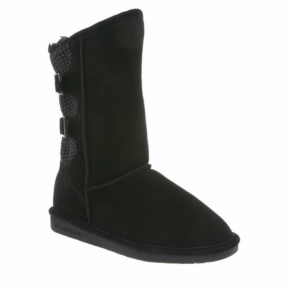 Women Bearpaw Boshie Tall Boots Black | VQC2610TY