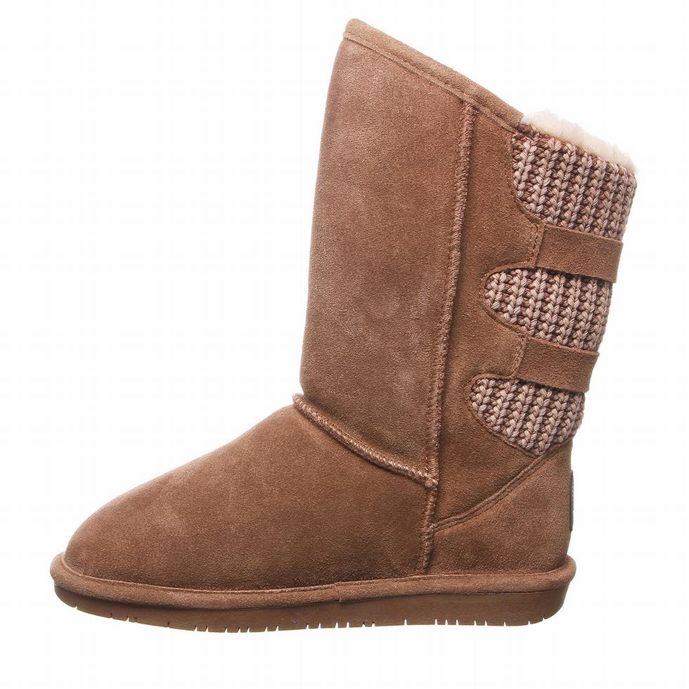 Women Bearpaw Boshie Wide Tall Boots Brown | HJY9483MV