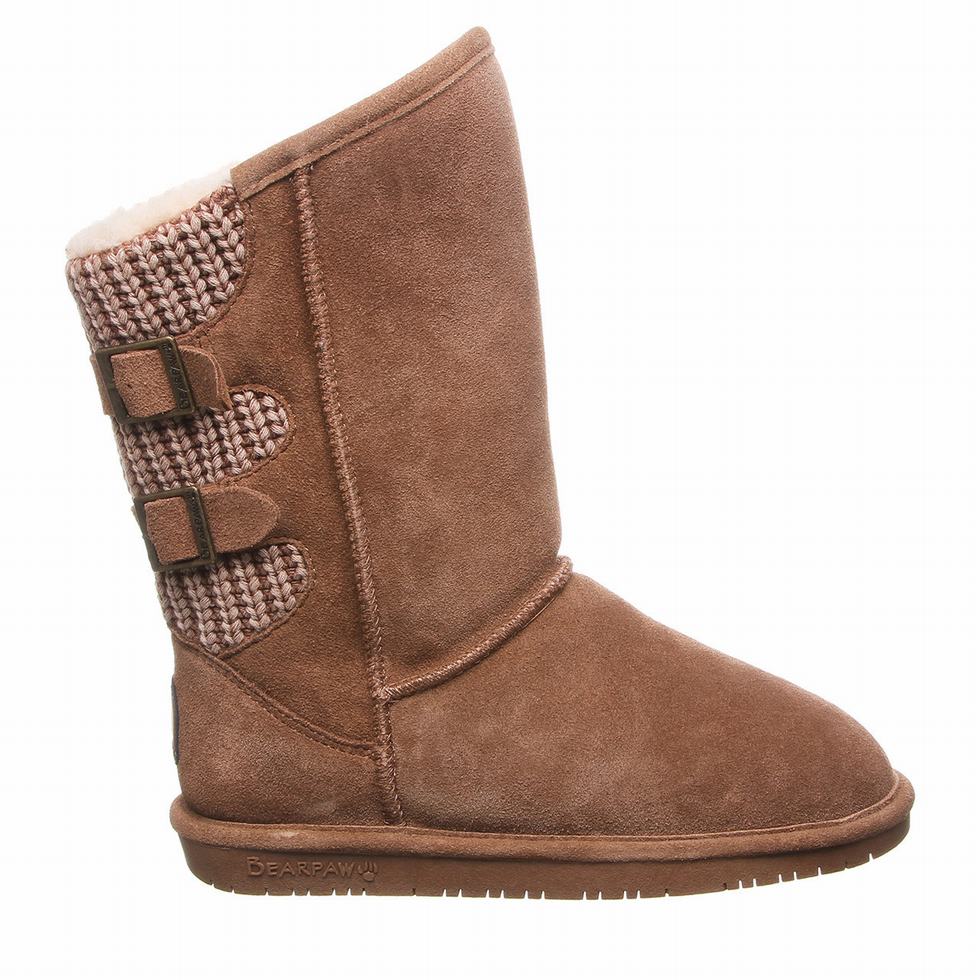 Women Bearpaw Boshie Wide Tall Boots Brown | HJY9483MV