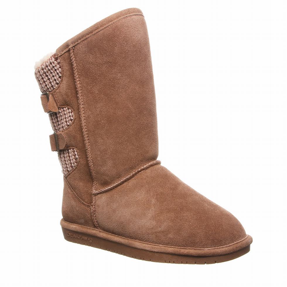 Women Bearpaw Boshie Wide Tall Boots Brown | HJY9483MV