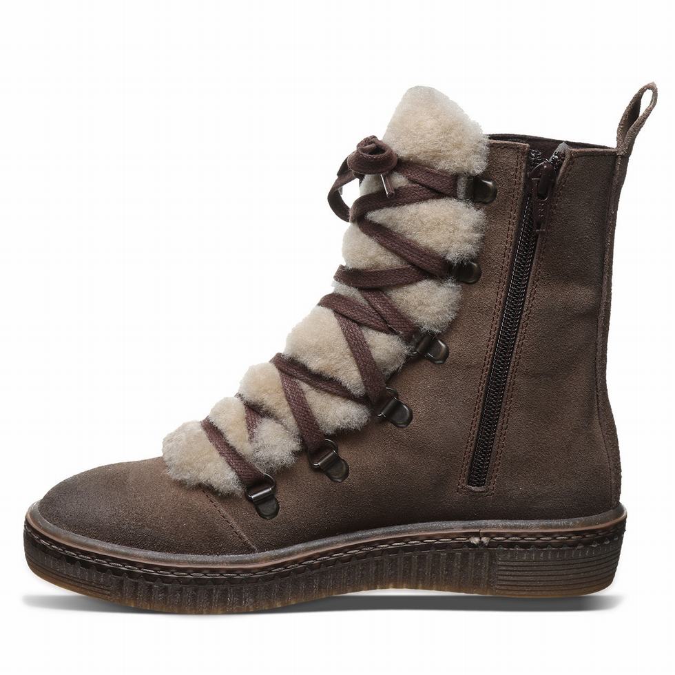 Women Bearpaw Celeste Boots Beige | SYV6539DV