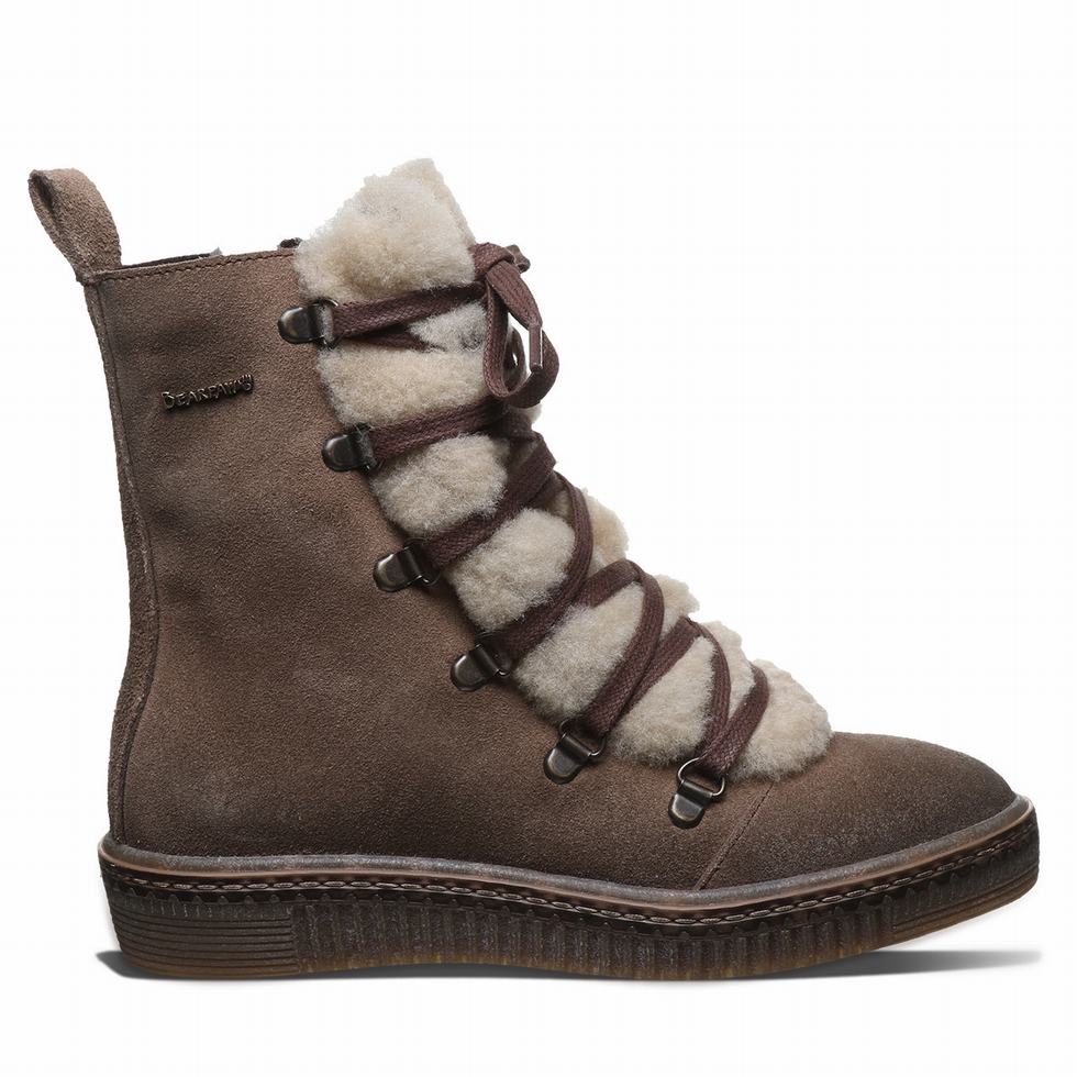 Women Bearpaw Celeste Boots Beige | SYV6539DV