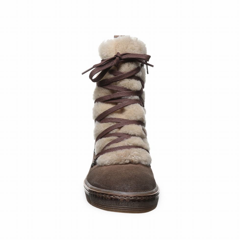 Women Bearpaw Celeste Boots Beige | SYV6539DV