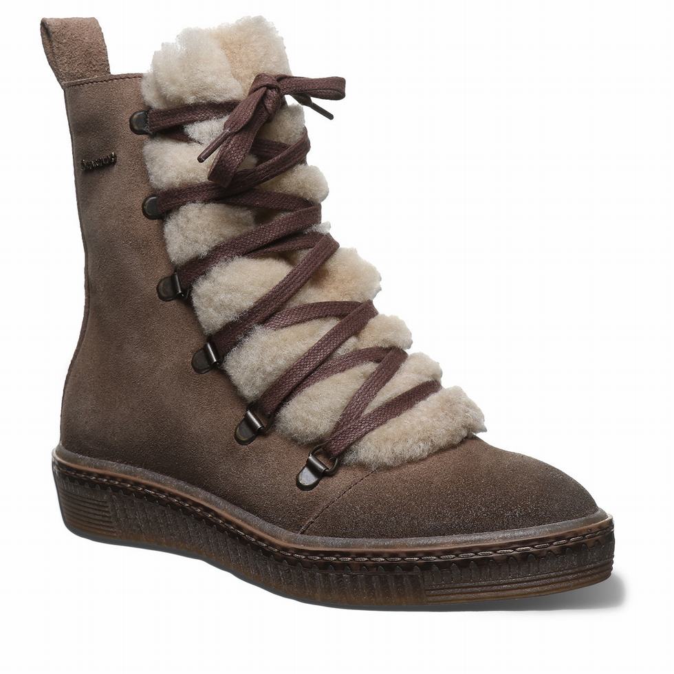 Women Bearpaw Celeste Boots Beige | SYV6539DV