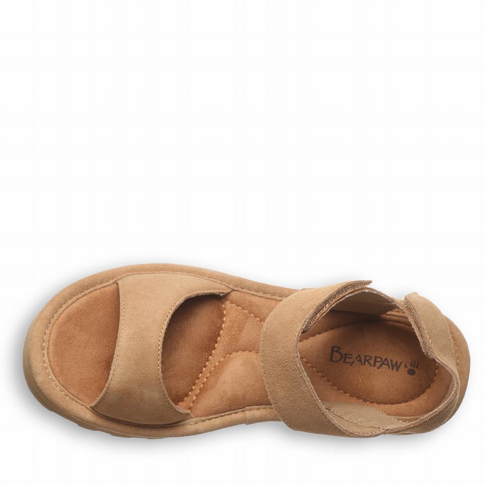 Women Bearpaw Crest Sandals Brown | LDC474KE