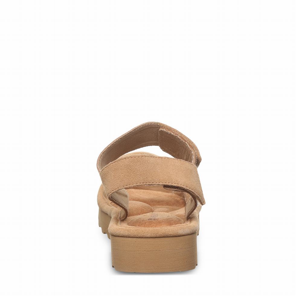 Women Bearpaw Crest Sandals Brown | LDC474KE