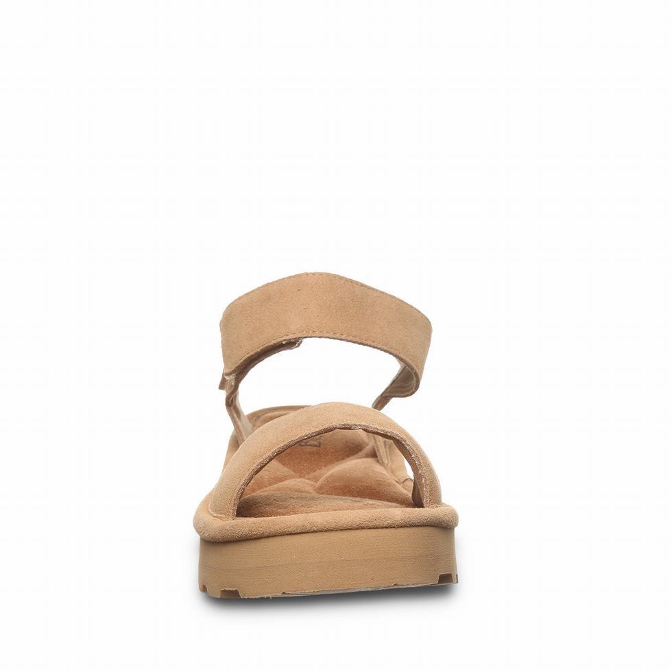 Women Bearpaw Crest Sandals Brown | LDC474KE