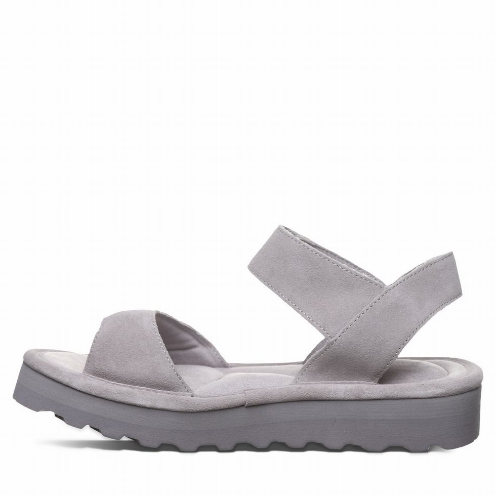 Women Bearpaw Crest Sandals Grey | GKD695TM