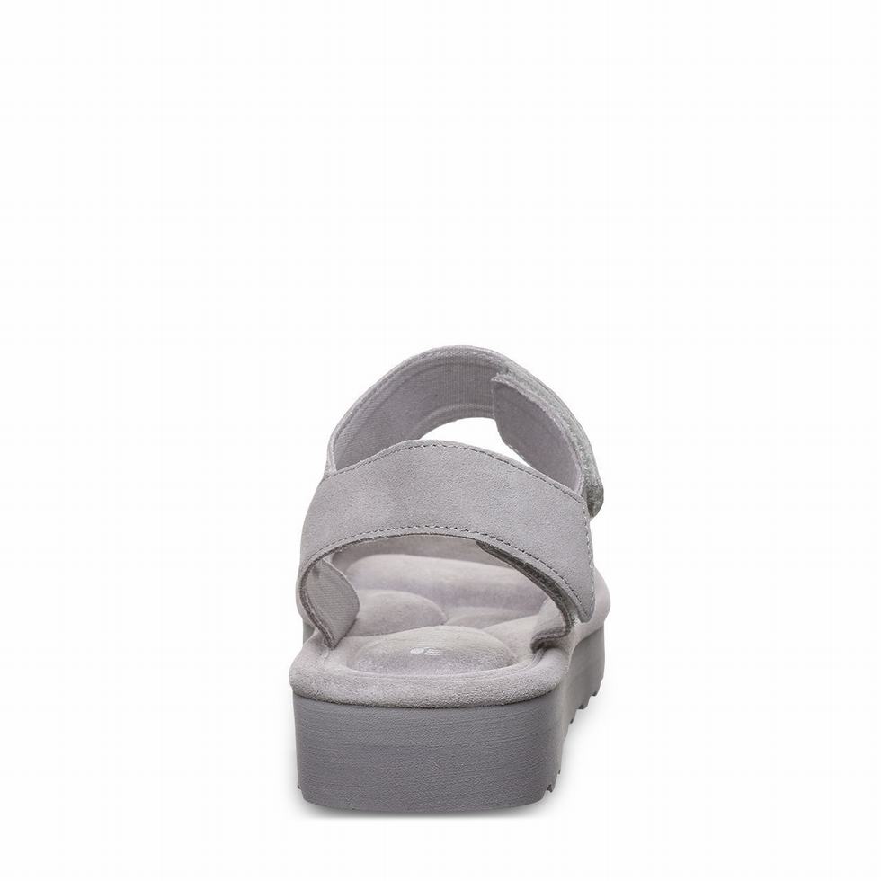 Women Bearpaw Crest Sandals Grey | GKD695TM