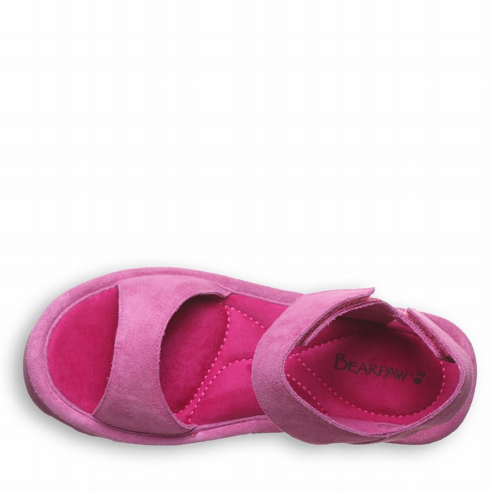 Women Bearpaw Crest Sandals Purple | FUT6815DA