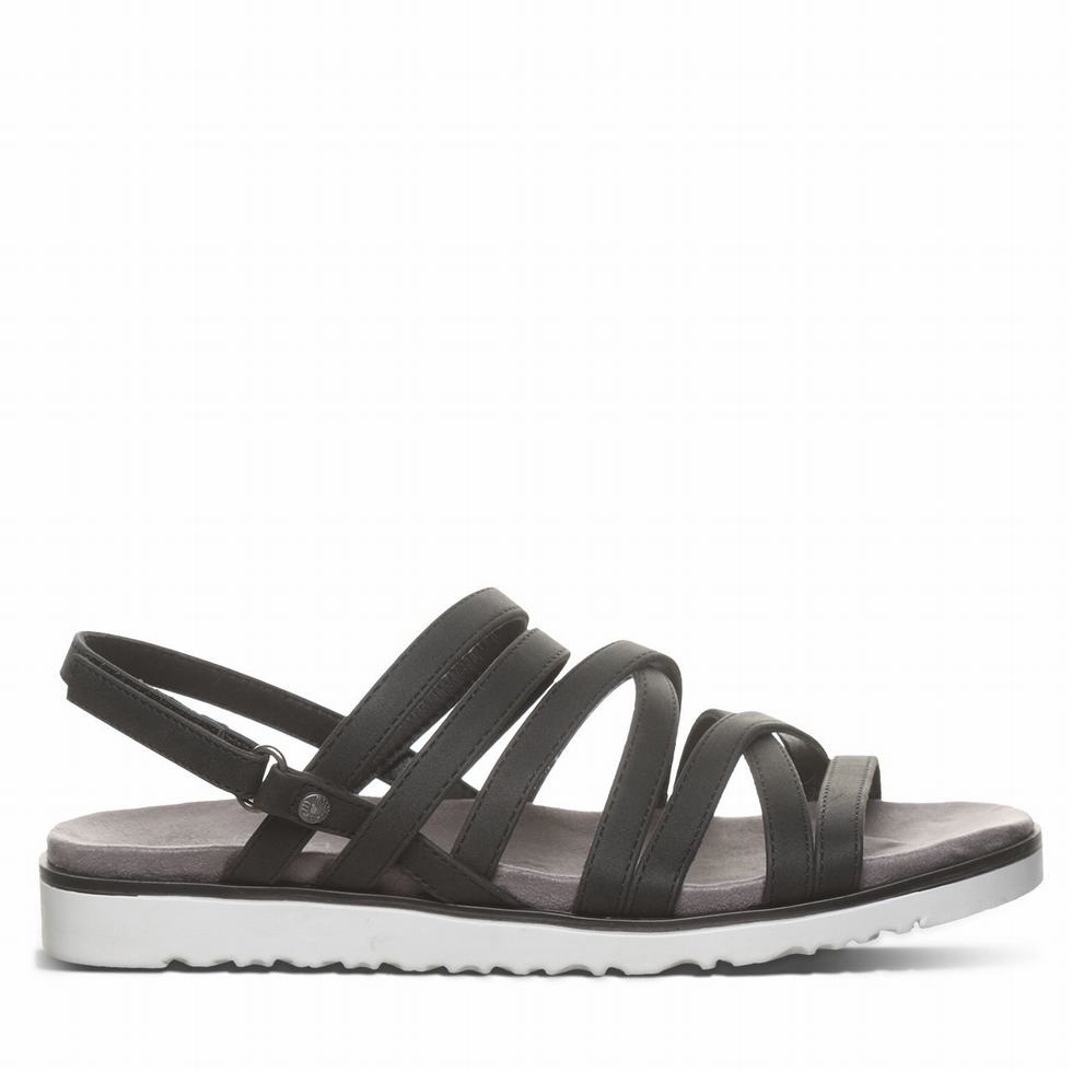 Women Bearpaw Crete Sandals Black | EZA9538XY