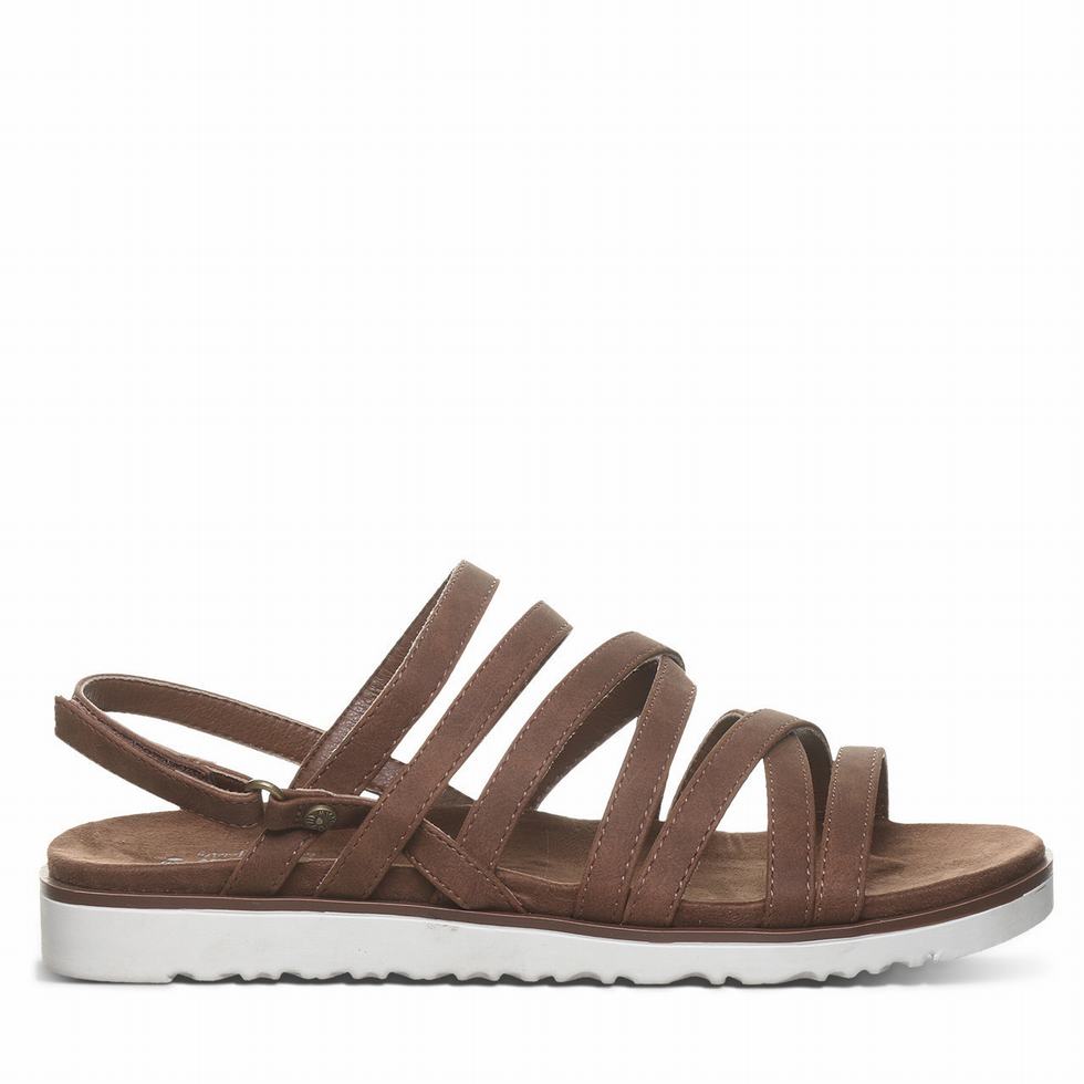 Women Bearpaw Crete Sandals Brown | TKH6918CR