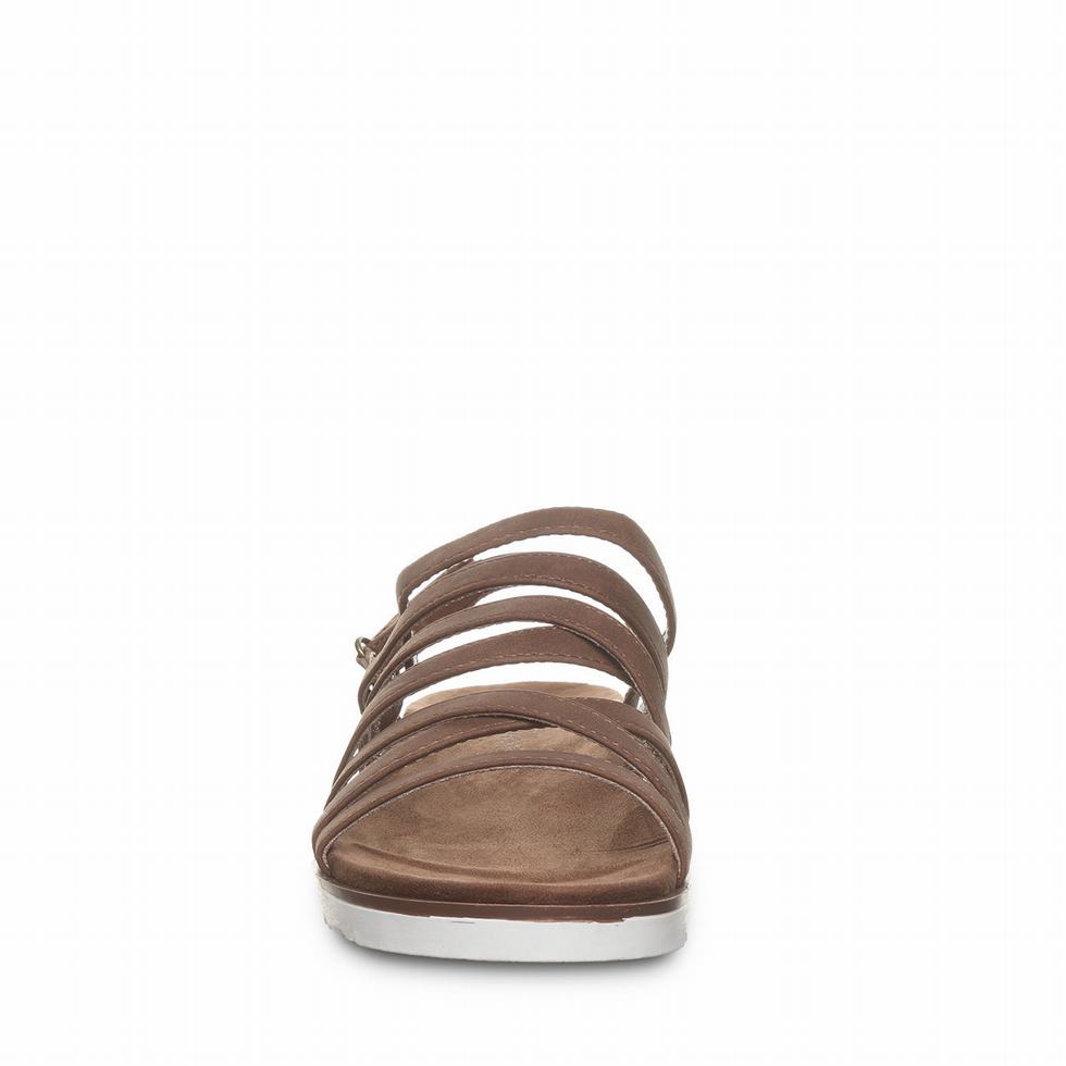 Women Bearpaw Crete Sandals Brown | TKH6918CR