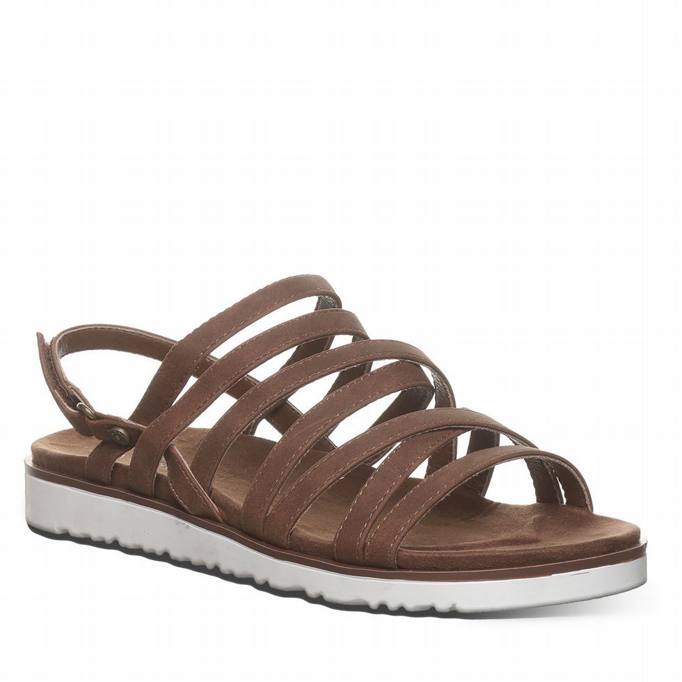 Women Bearpaw Crete Sandals Brown | TKH6918CR