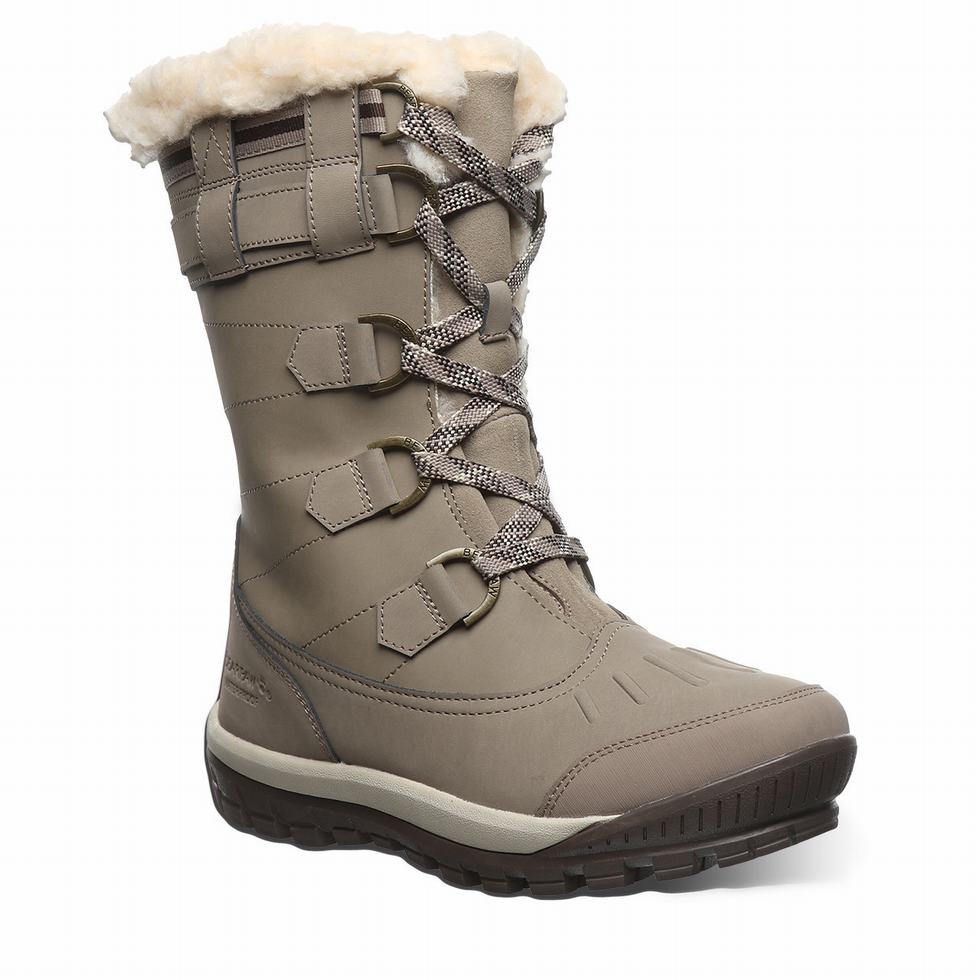 Women Bearpaw Desdemona Hiking Boots Beige | QLG5898NM