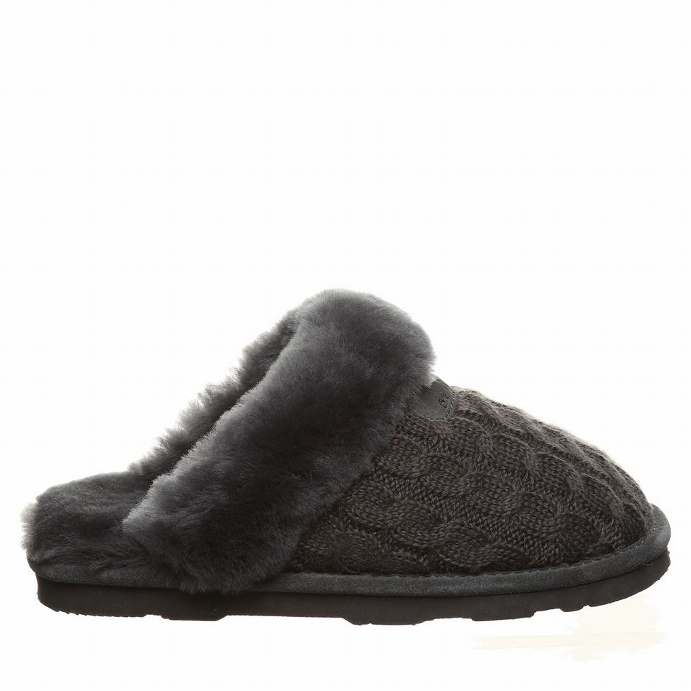 Women Bearpaw Effie Slippers Black | RKH5724VD