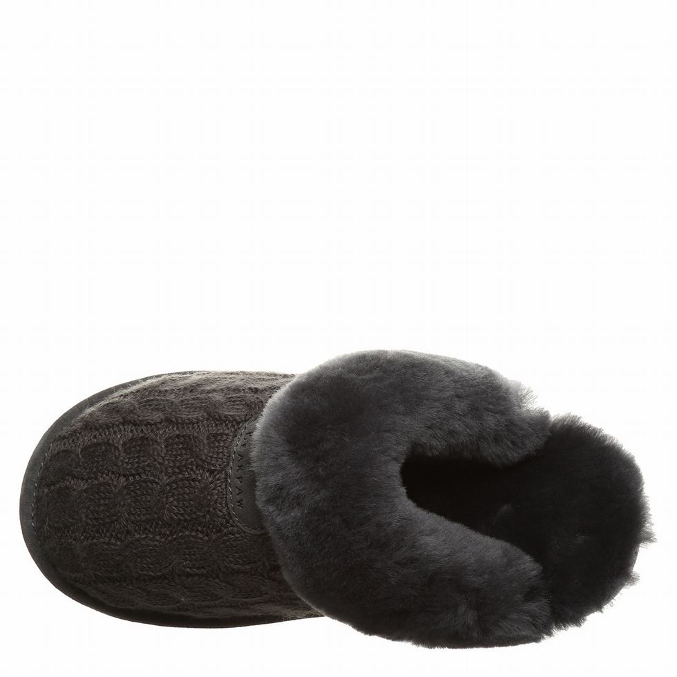 Women Bearpaw Effie Slippers Black | RKH5724VD