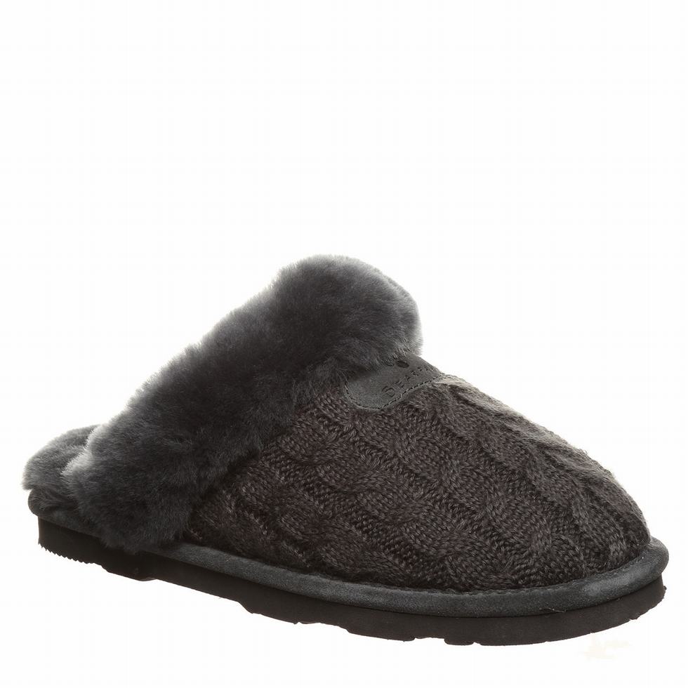 Women Bearpaw Effie Slippers Black | RKH5724VD