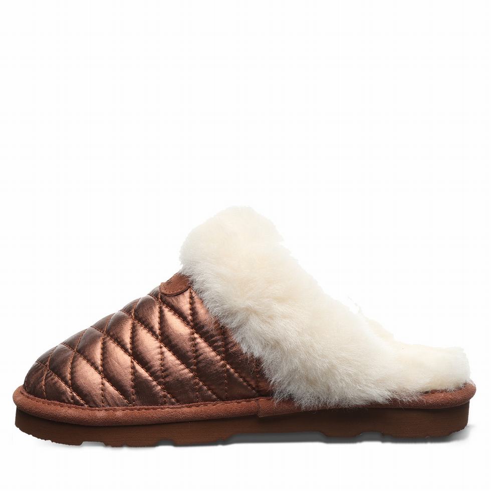 Women Bearpaw Effie Slippers Brown | IJV828ZE