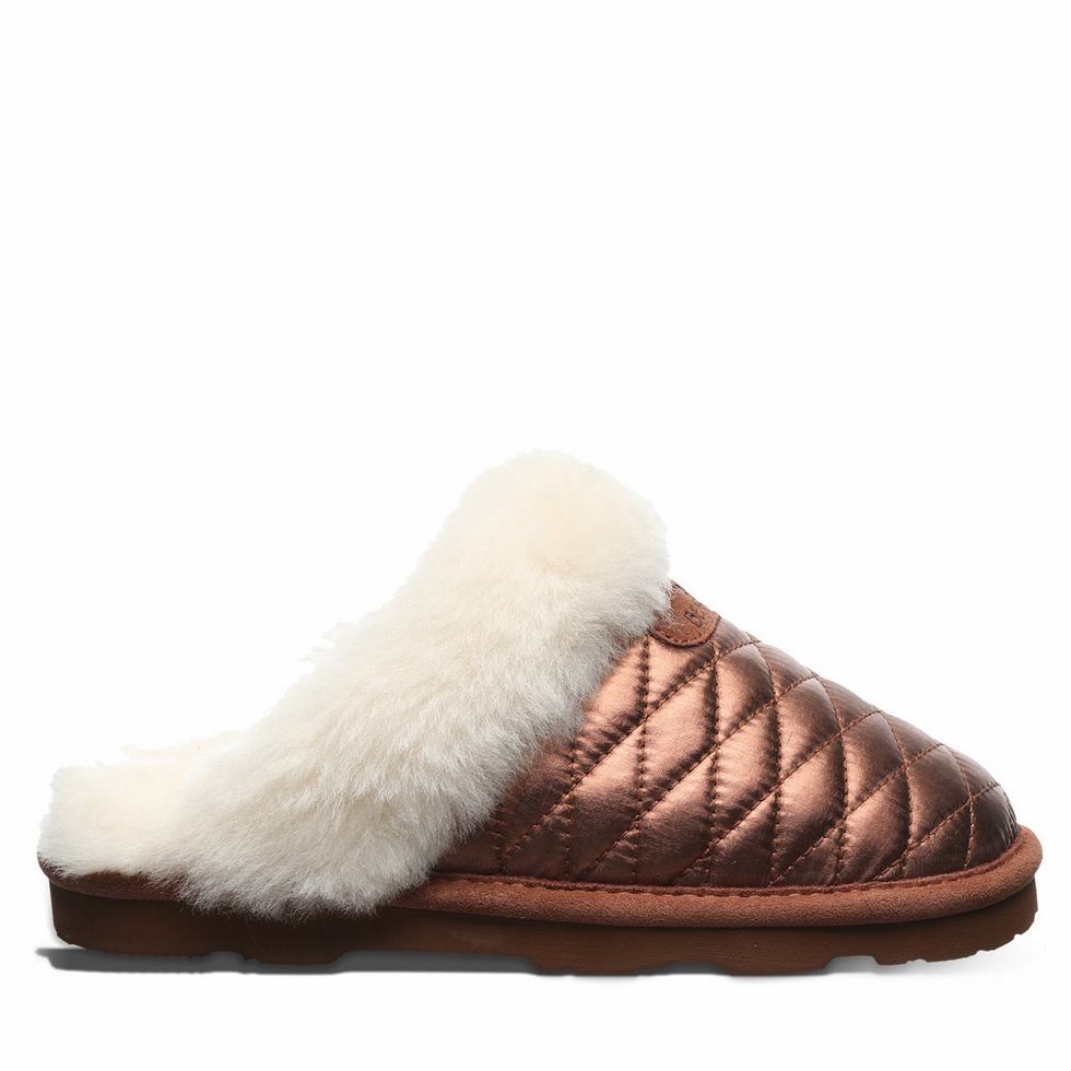 Women Bearpaw Effie Slippers Brown | IJV828ZE