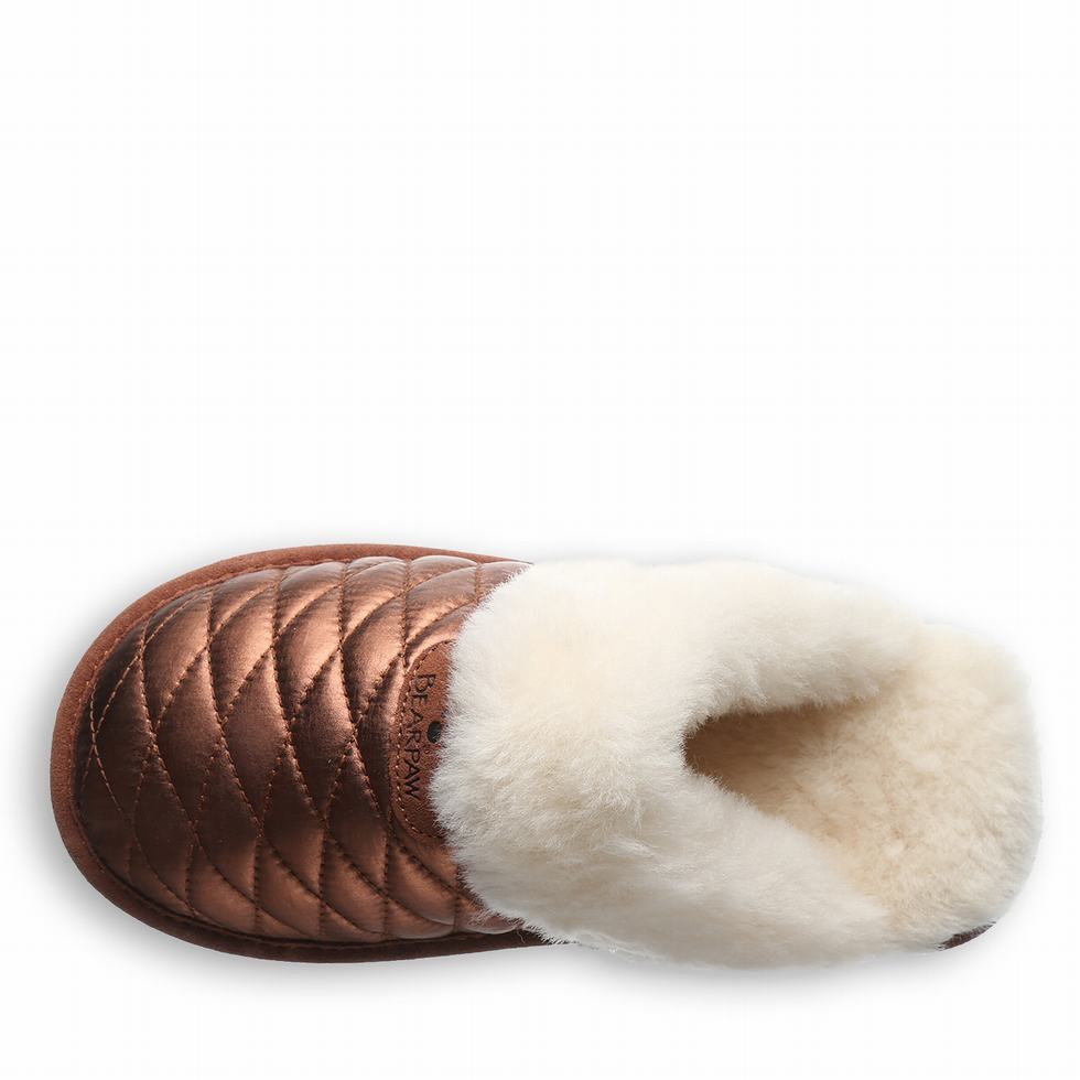 Women Bearpaw Effie Slippers Brown | IJV828ZE