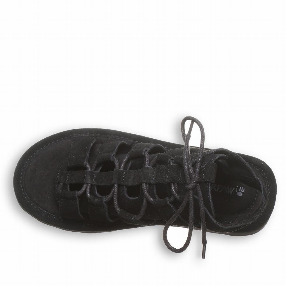 Women Bearpaw Elevation Sandals Black | WWM4591ZE