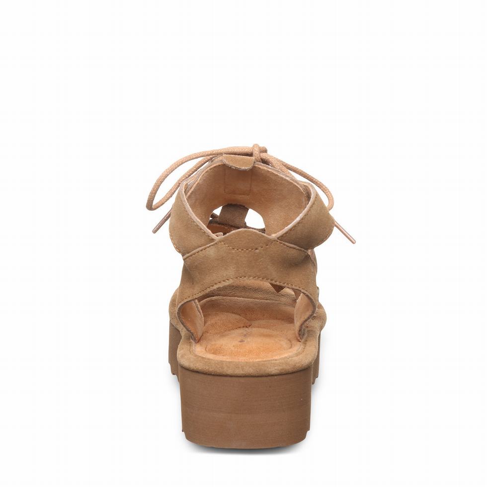 Women Bearpaw Elevation Sandals Brown | KYY6530CZ