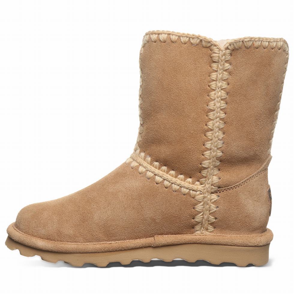 Women Bearpaw Elle Short Boots Brown | DZF293VU