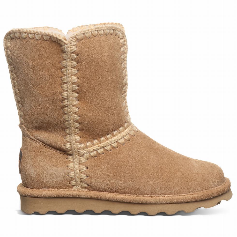 Women Bearpaw Elle Short Boots Brown | DZF293VU