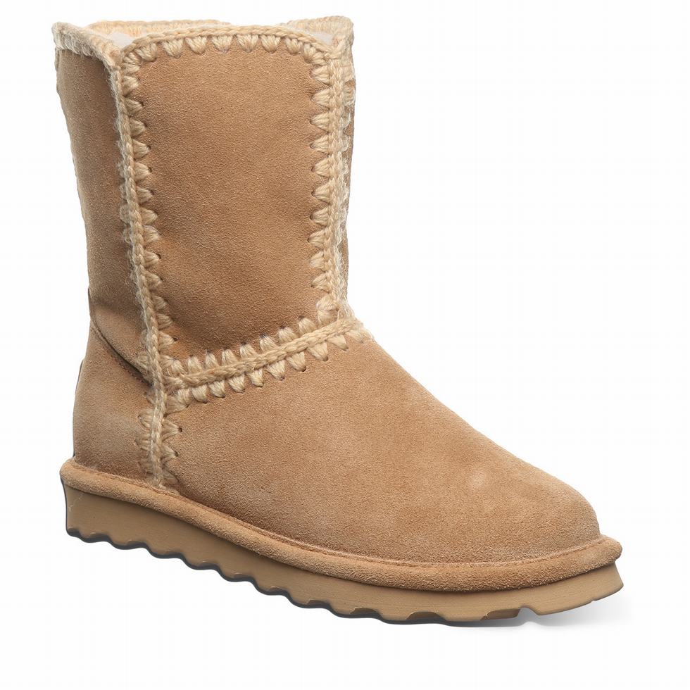 Women Bearpaw Elle Short Boots Brown | DZF293VU