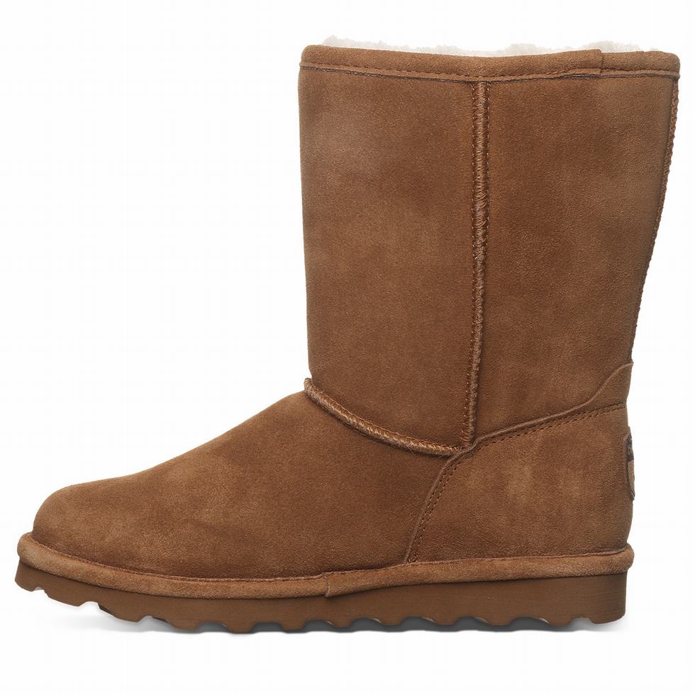 Women Bearpaw Elle Short Boots Brown | OJK1186RN