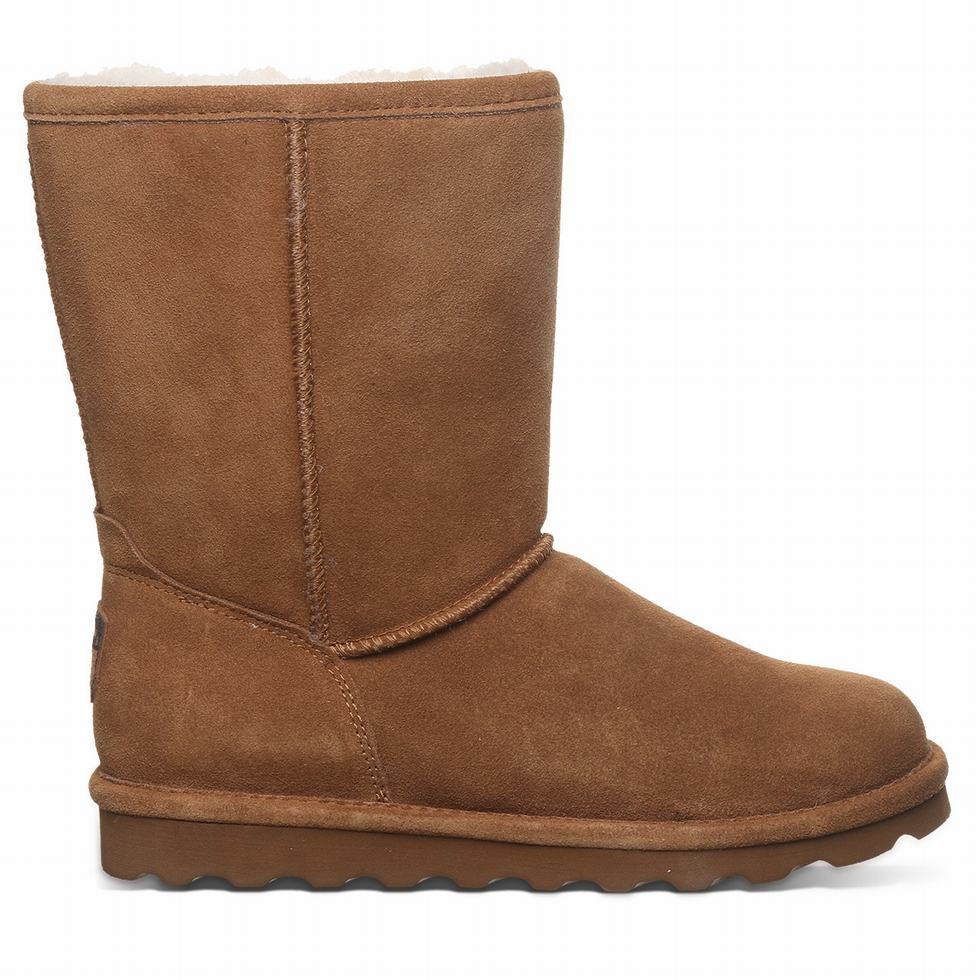 Women Bearpaw Elle Short Boots Brown | OJK1186RN