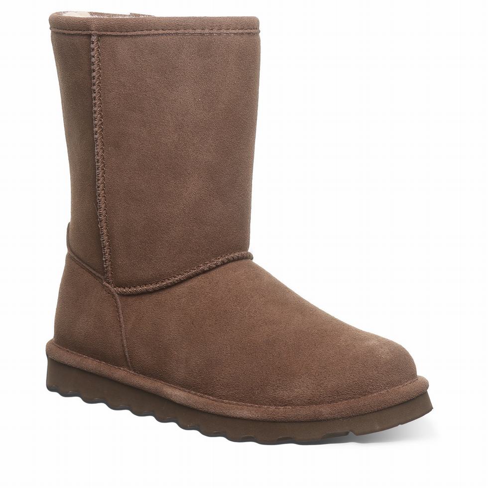 Women Bearpaw Elle Short Boots Brown | WDU8759DM