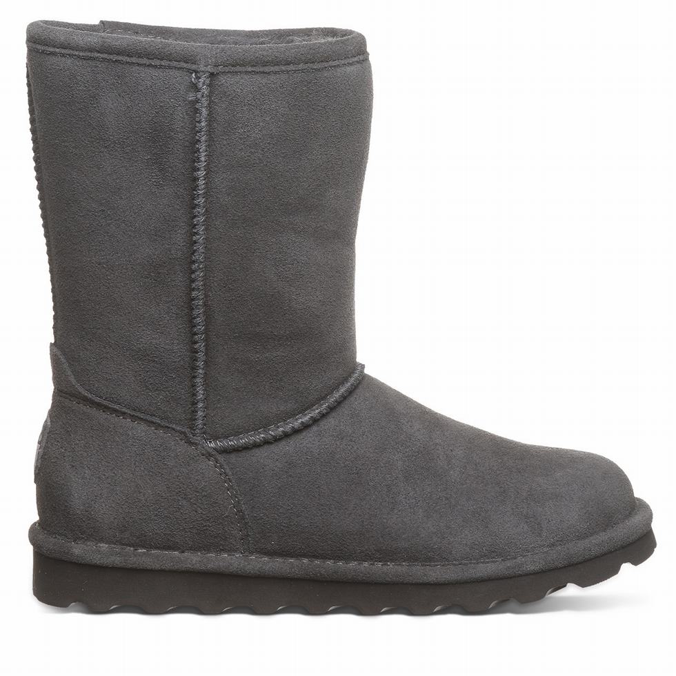 Women Bearpaw Elle Short Boots Grey | CNQ2585FV