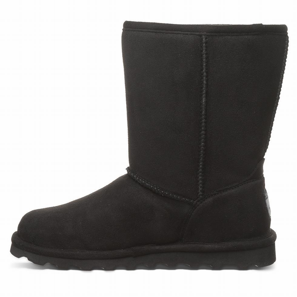 Women Bearpaw Elle Short Vegan Boots Black | WVG8944CF