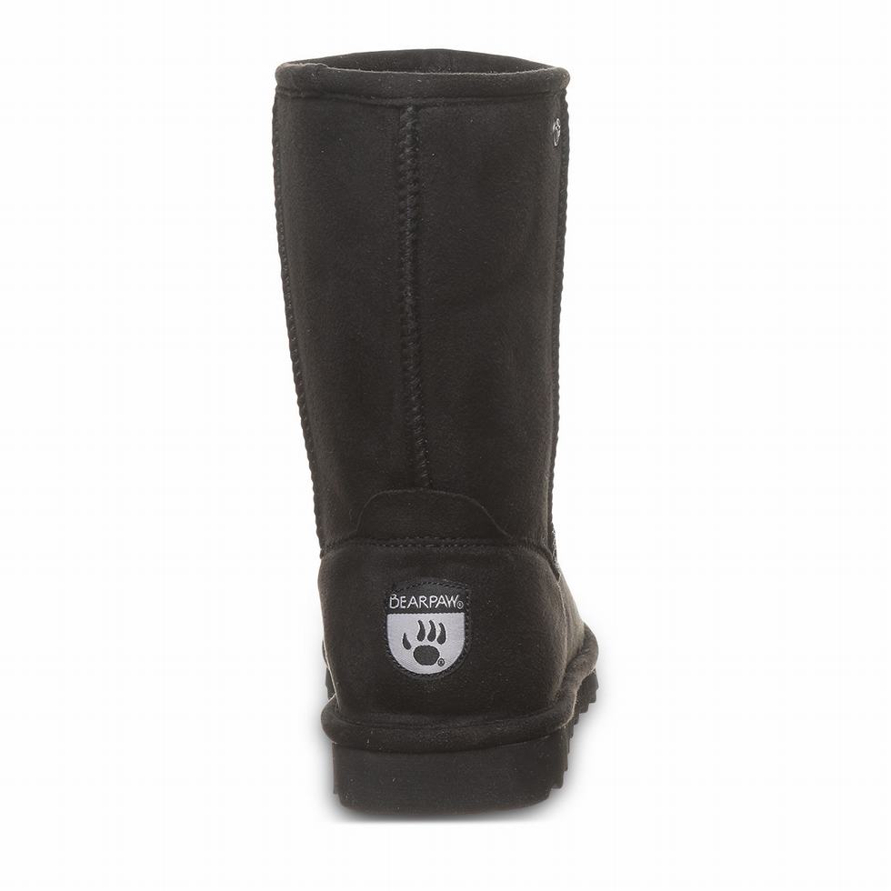 Women Bearpaw Elle Short Vegan Boots Black | WVG8944CF