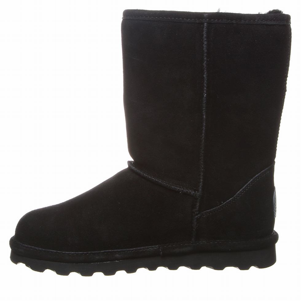 Women Bearpaw Elle Short Wide Boots Black | AUR6096DZ