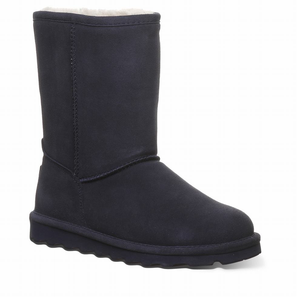 Women Bearpaw Elle Short Wide Boots Blue | QMY792HM