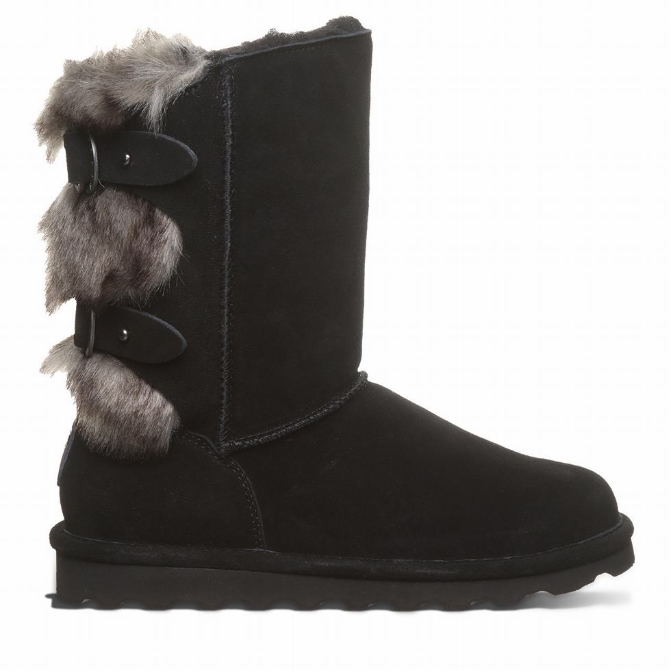 Women Bearpaw Eloise Wide Boots Black | VWT535AP