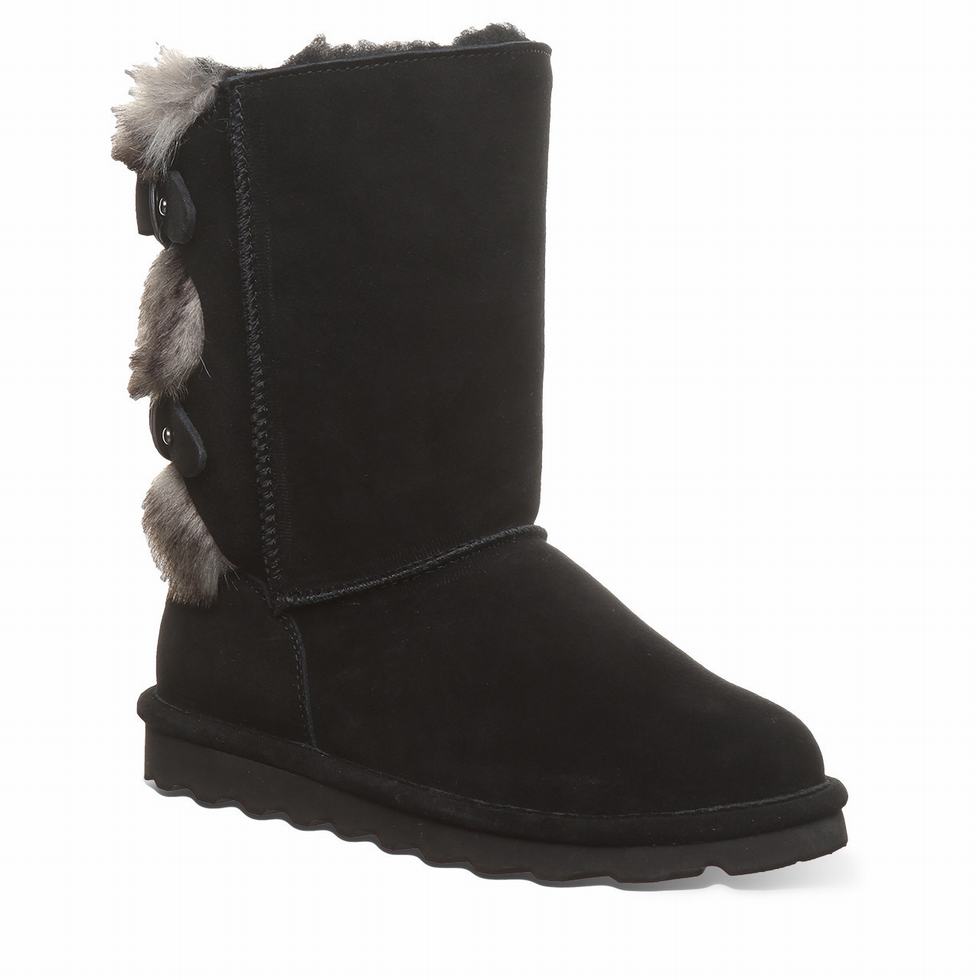 Women Bearpaw Eloise Wide Boots Black | VWT535AP