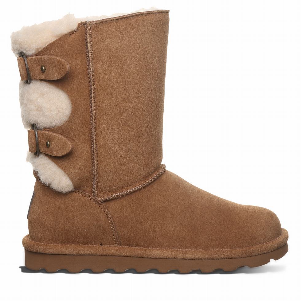 Women Bearpaw Eloise Wide Boots Brown | PEF9898XZ