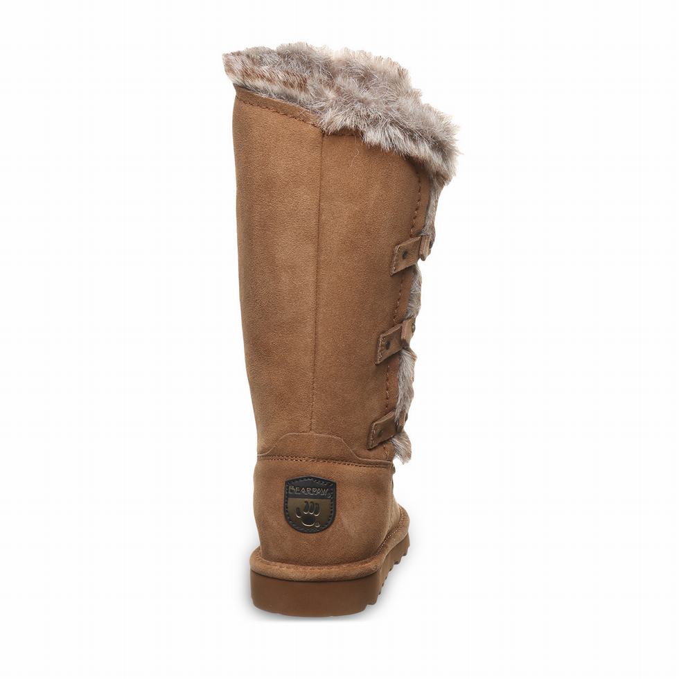 Women Bearpaw Emery Boots Brown | QHZ1367QX