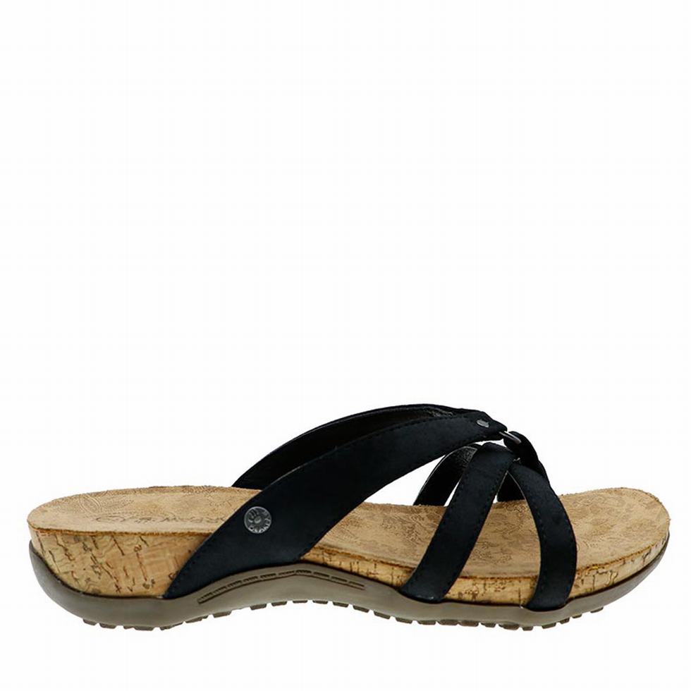 Women Bearpaw Fawn Sandals Black | PIT1186YC